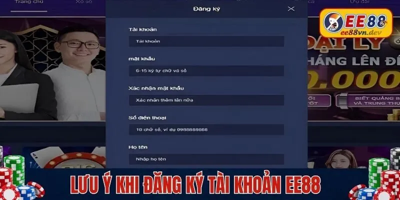 Một số điều hội viên cần chú trọng khi đăng ký EE88