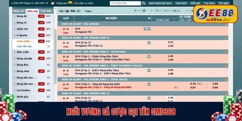 Ngôi vương cá cược gọi tên CMD368